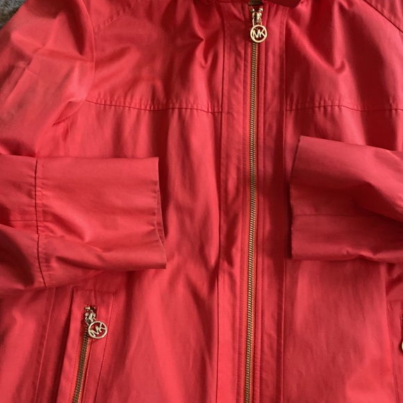 Like New Michael Kors Rainjacket - Coral - Petite XL - Picture 5 of 11